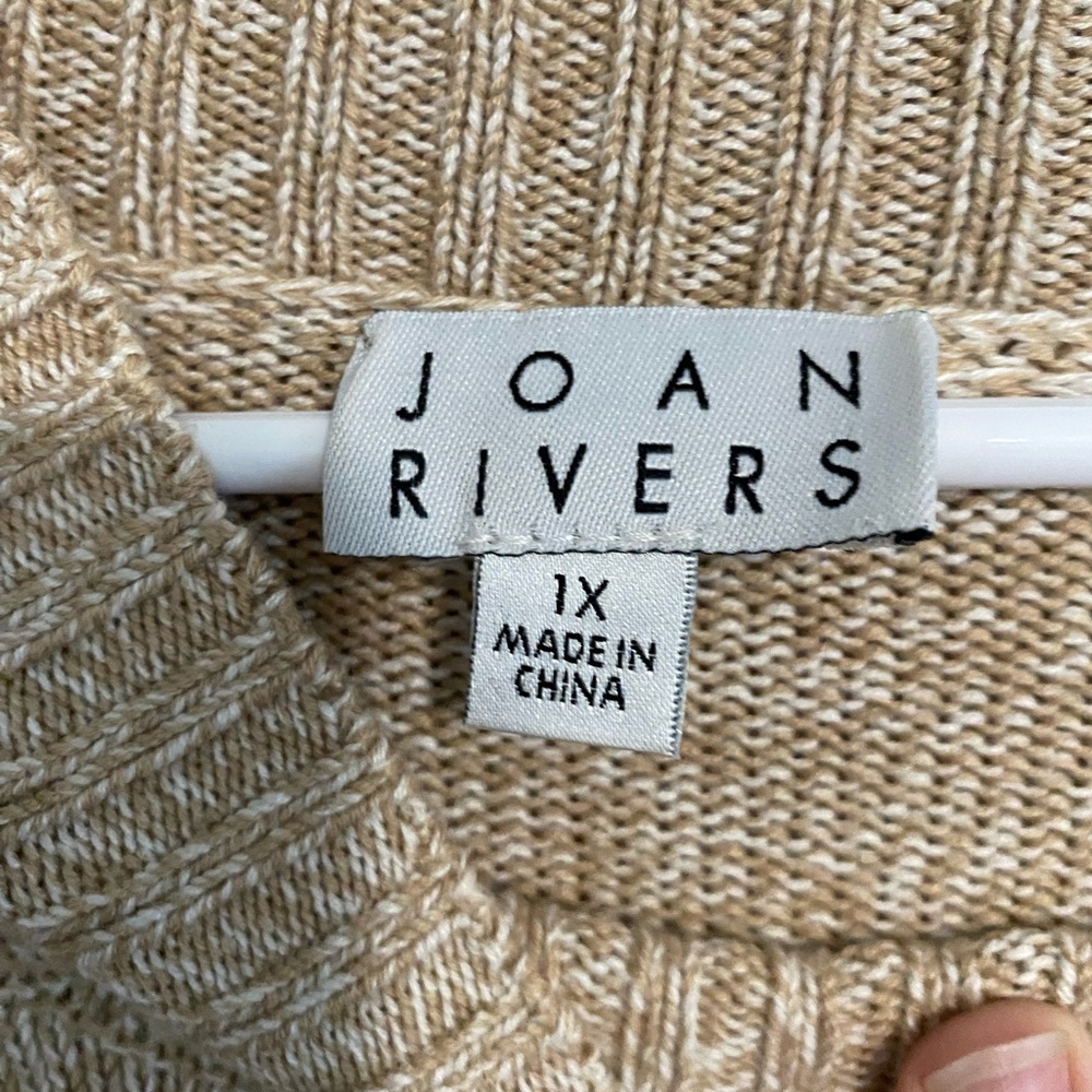 Joan Rivers Tan Cowl Neck Sweater - Picture 2 of 3